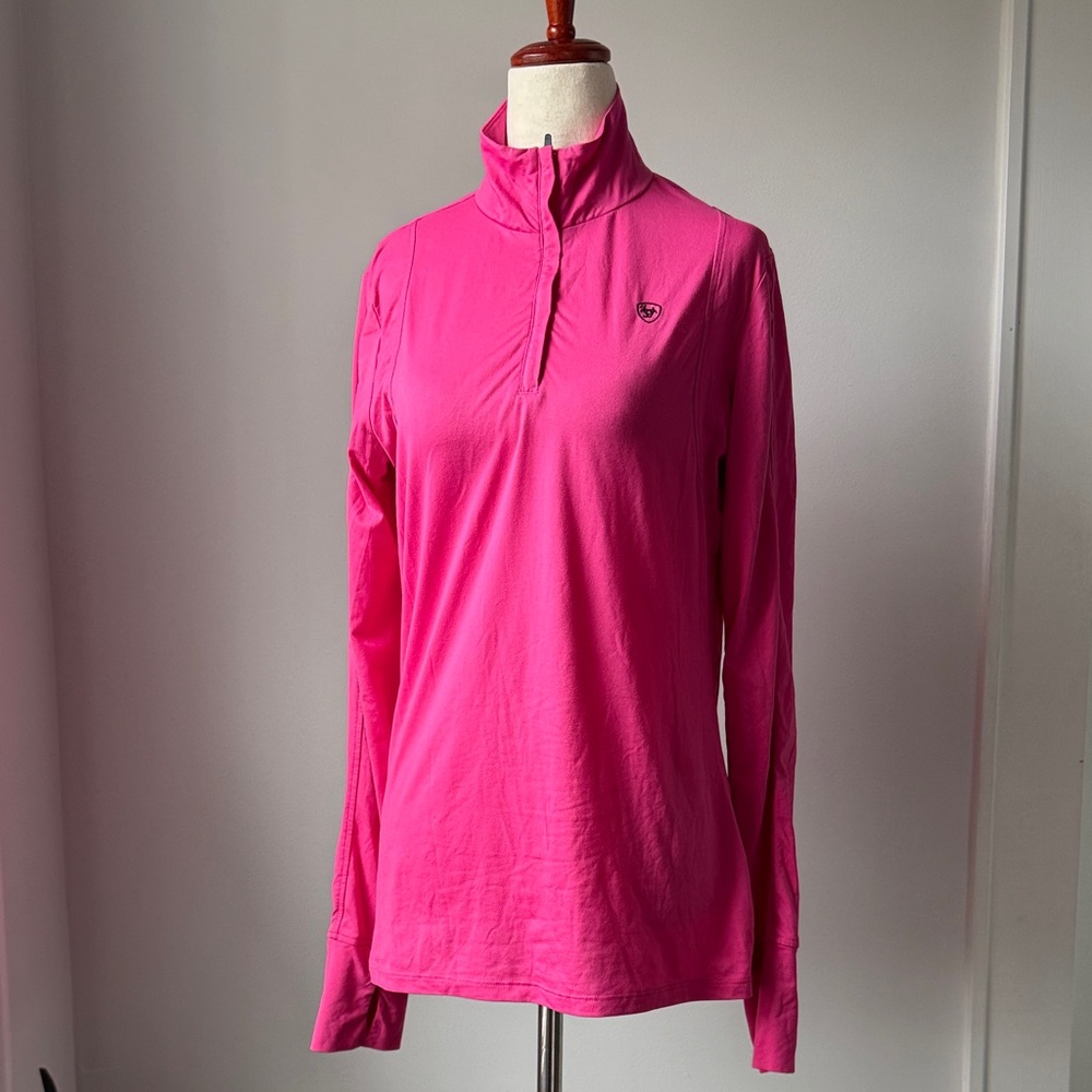 Ariat tek Hot Pink Quarter-Zip Pullover Size Medium
